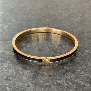 Kate spade gold and black enamel hinge bracelet